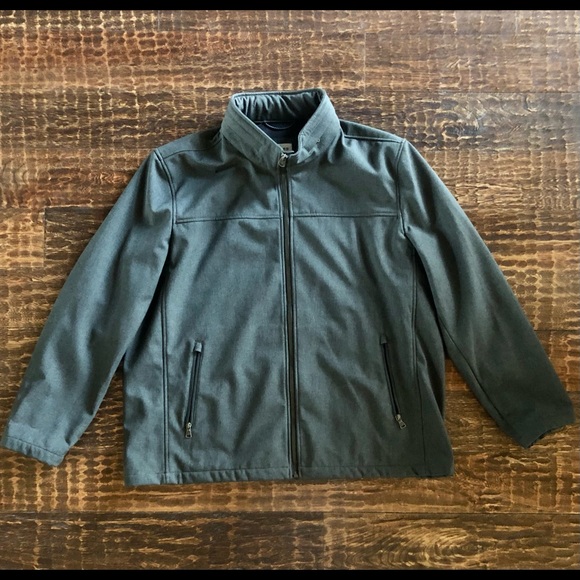 Dockers Green Jacket with Hidden Plastic Rain Hood - Size XXL (EUC)